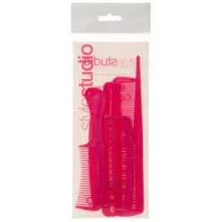 Hair Comb Set 6pc - Pink -Care Product Store 314933 style studio 6 piece comb set pink