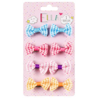 Ella Hair Clips 8pk - Bows 3 Ella Hair Clips 8pk - Bows