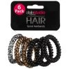 Style Studio Spiral Hair Bands 6pk - Black And Gold -Care Product Store 340802 style studio hair no snag hair bands