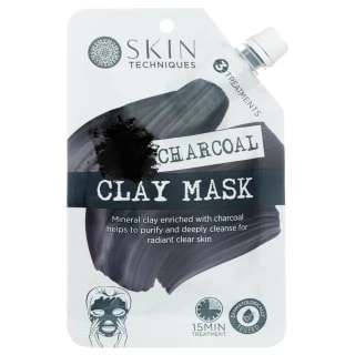Skin Techniques Clay Face Mask - Charcoal 3 Skin Techniques Clay Face Mask - Charcoal