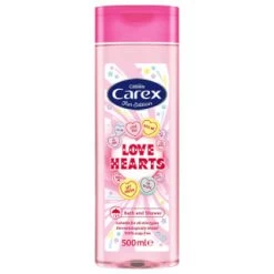 Carex Fun Edition Bath & Shower Cream 500ml - Love Hearts