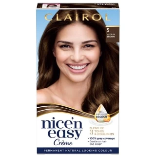 Clairol Nice'n Easy Creme Permanent Hair Dye - 5 Medium Brown 3 Clairol Nice'n Easy Creme Permanent Hair Dye - 5 Medium Brown