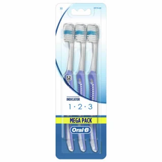 Oral B Oral-B 123 Indicator Toothbrush 3pk 3 Oral B Oral-B 123 Indicator Toothbrush 3pk