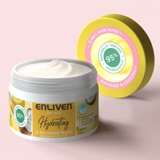 Enliven Hydrating 3-in-1 Hair Mask 350ml - Banana & Coconut 4 Enliven Hydrating 3-in-1 Hair Mask 350ml - Banana & Coconut - Image 2