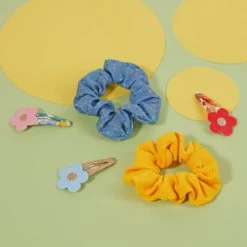 Ella Style Scrunchies 2pk - Blue & Gold 10 Ella Style Scrunchies 2pk - Blue & Gold -Care Product Store 385596 ella style hair accessories 2